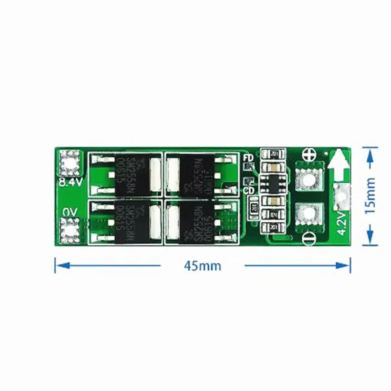 1 szt. 2S 20A 7.4V 8.4V 18650 ładowarka akumulatorów litowych litowo-jonowa płyta ochronna płytka PCB BMS standardowa/zbalansowany moduł prądowy 20A