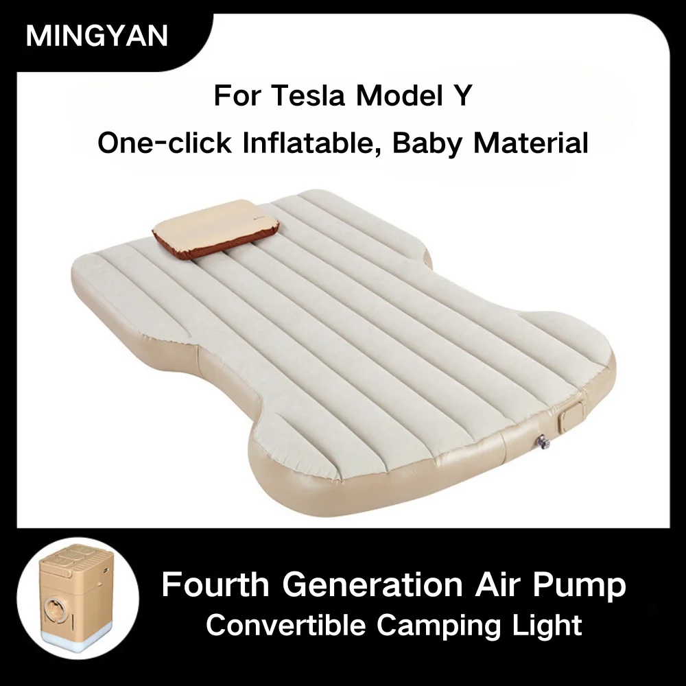 

Inflatable Travel Mattress for Tesla Model Y, Car Accessories, Self-Inflating, Pumping Comfort Mattress, Baby Mattress