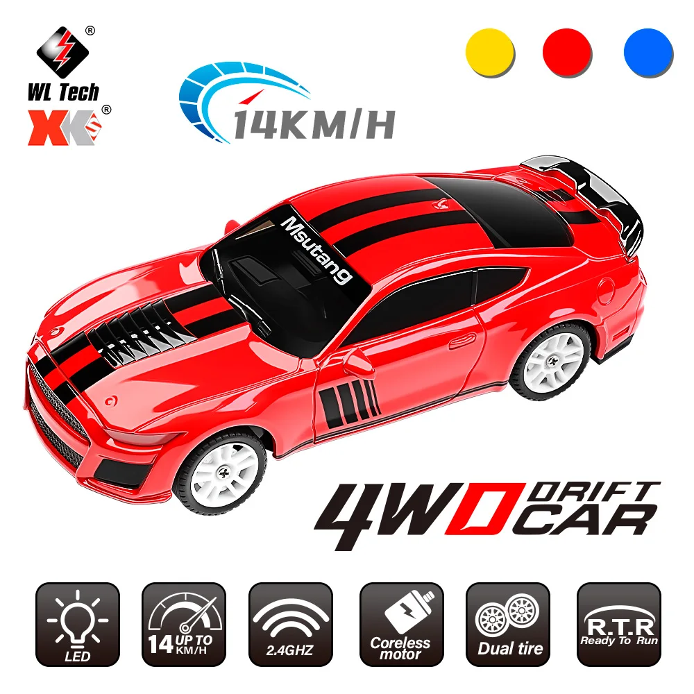 Wltoys K4308 Drift Car 1/43 4WD 14KM/H Racing/Drifting Tire With Auxiliary Gyro 40M RC Car
