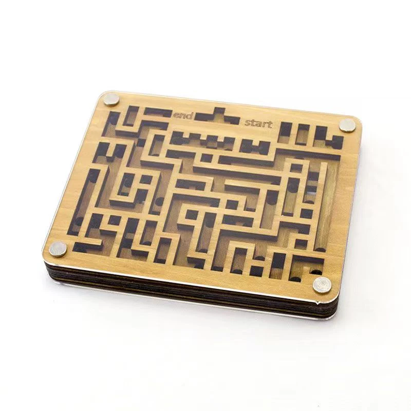 Jeu de labyrinthe en bois intelligent pour adultes, puzzle labyrinthe, coordination œil-main, jouets