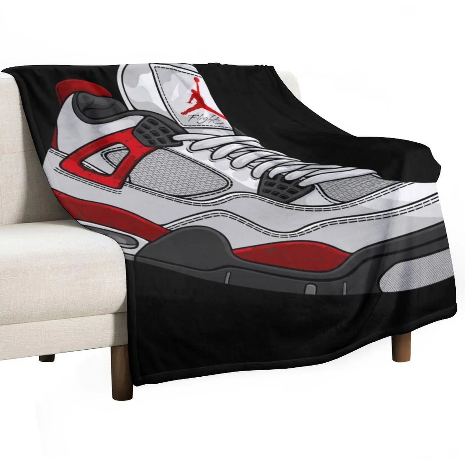 JORDAN 4 RED CEMENT Throw Blanket Camping Giant Sofa For Sofa Thin sofa bed Blankets