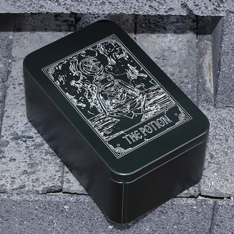 Metal Game Card Box Playings Tarots Container Storage Case Packing Poker Box Playings Cards Box Empty Candy Storage Case