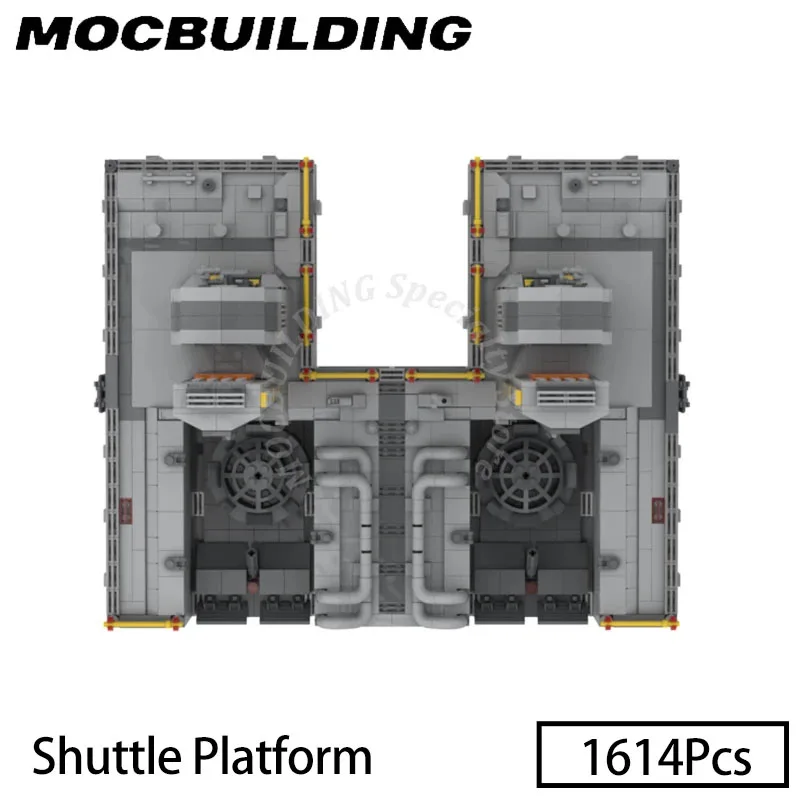 Plataforma de nave espacial escala 1:70, almofada de lançamento para lançadeira espacial 10283, brinquedos compatíveis, presentes, exibição de cidade, blocos de construção, brinquedo