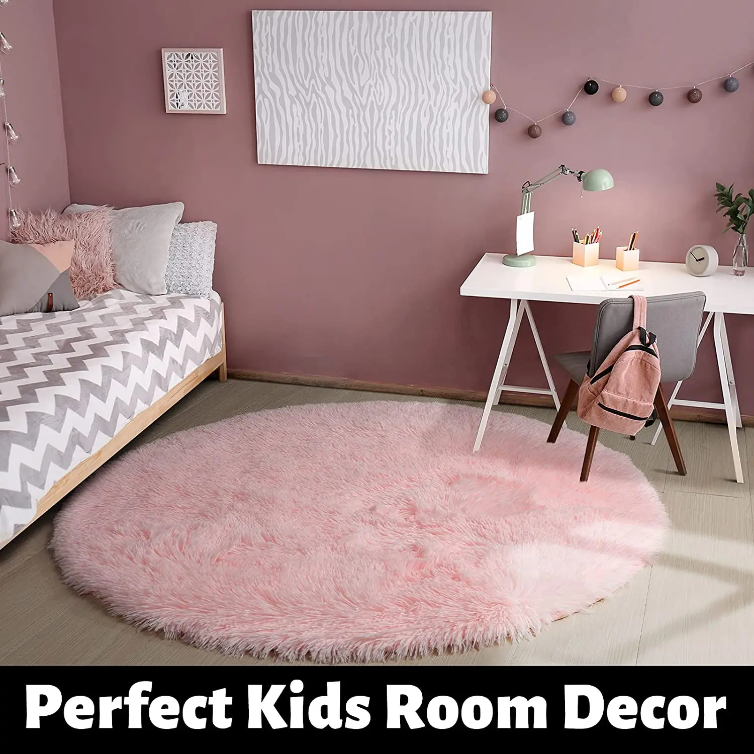 LOCHAS Fluffy Round carpet Large size Rug decoration carpets for living room rugs for Bedroom Pet baby Kids mats to play