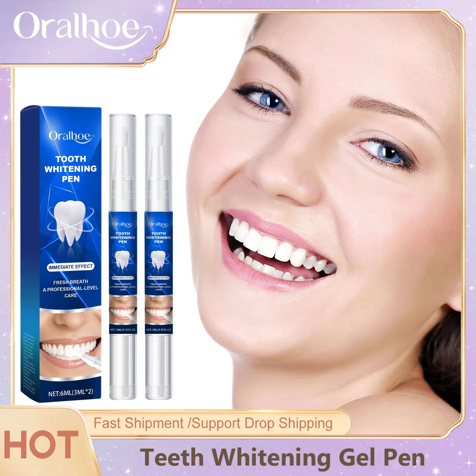 

Teeth Whitening Gel Pen Dental Whitener Remove Stains Reduce Yellowing Teeth Gums Treatment Fresh Breath Tooth Brightening Serum