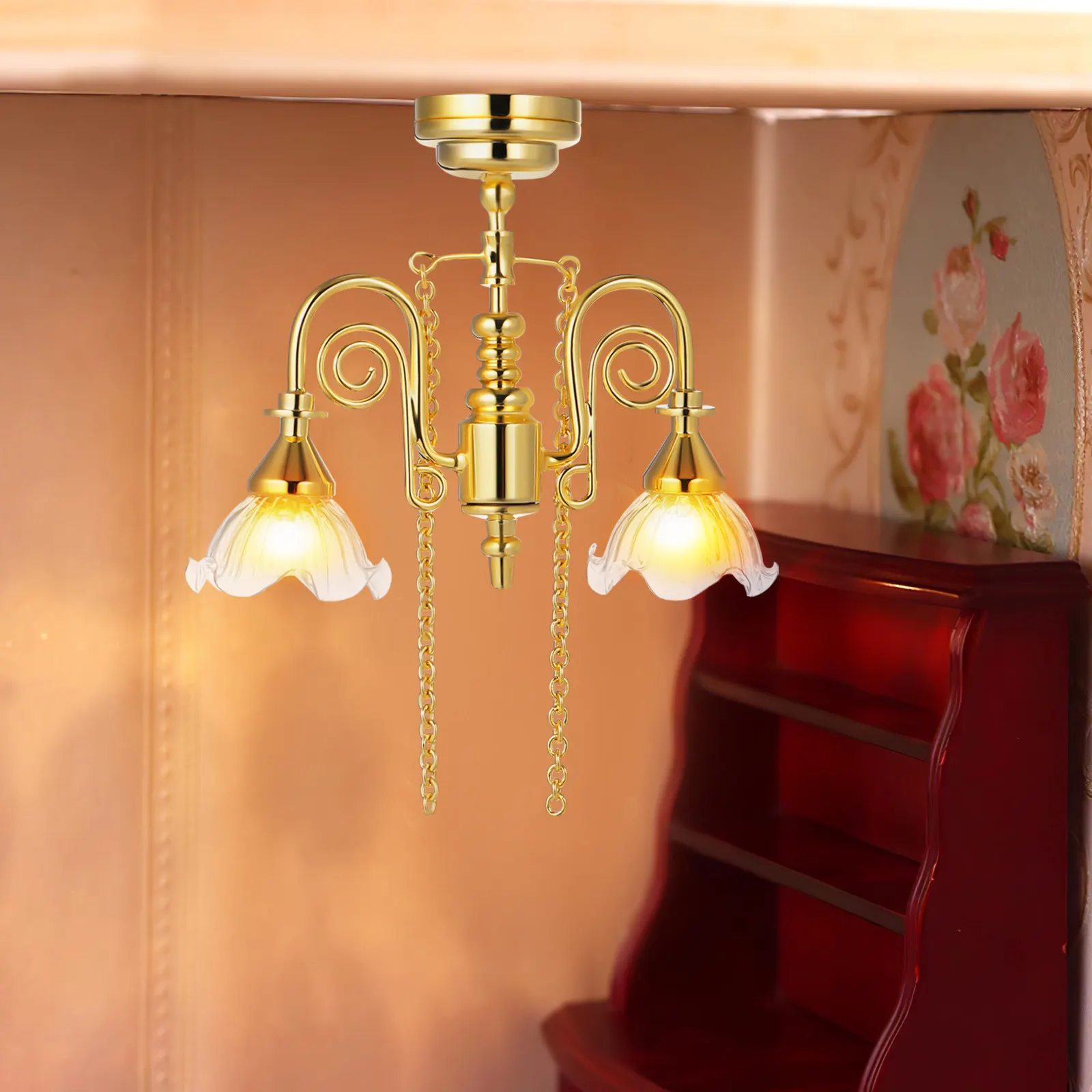 

1 шт. миниатюрный светодиодный потолочный светильник для кукольного домика, имитация мини-мебели, теплый свет, магнитное крепление, освещение для кукольного домика