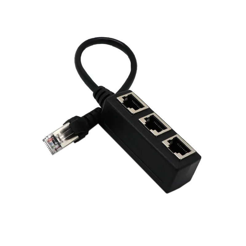 3 In 1 RJ45 Splitter LAN Ethernet Netzwerk RJ45 Stecker Extender Adapter Kabel für Networking Verlängerung 1 Männlichen Zu 2/3 weibliche