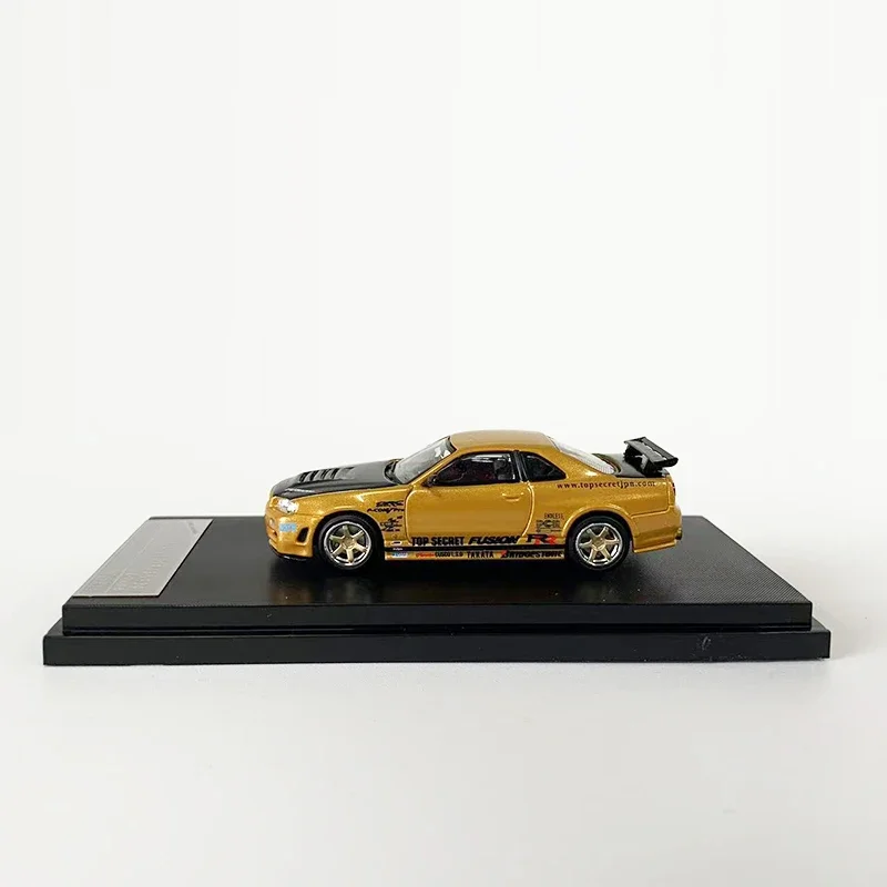 Street Weapon 1:64 Model Car R34 TOP SECRET Metal Vehicle Gold Version