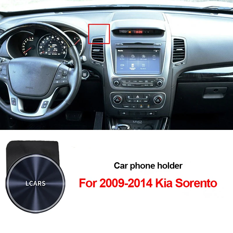 Specialized Car Phone Holder Suitable for Kia Sorento 2009-2014 Models, Multi-Angle Rotatable Magnetic Phone Holder