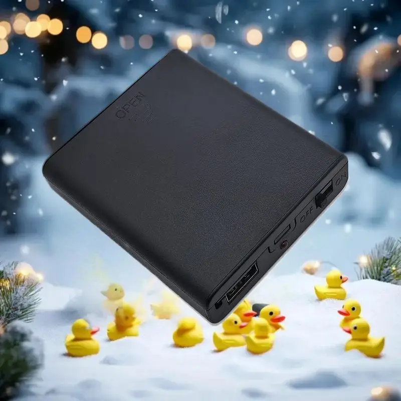 

78*65*19mm AA Battery Box 4 Slots AA Battery Holder No.5 Battery Case With Power Switch And USB Female Socket Indicator Light