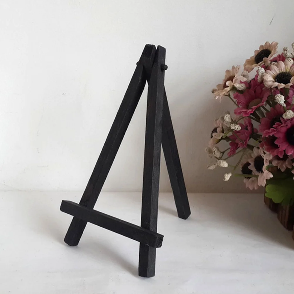 

Photo Mini Easel Painting Accessory Display Stand Black Wooden Mobile Phone Holder