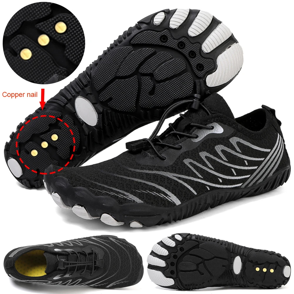 Antypoślizgowe, oddychające buty do wody, buty uziemiające z miedzią, elastyczne, lekkie buty barefoot dla kobiet i mężczyzn.
