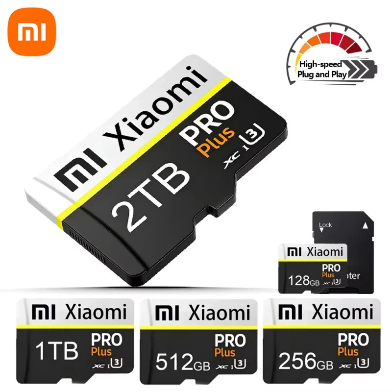 Xiaomi 2TB Hochgeschwindigkeits-V30 A2 4K SD-Karte 512GB 256GB Speicherkarte 1TB Micro TF SD-Adapter für Smartphone/Tablet/PC Kreuznutzung