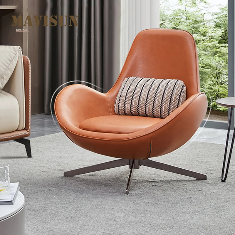 

Designer All Single Sofa Light Luxury Egg Chair Nordic Modern Minimalist Balcony Living Room Rotating Lazy Leisure Snail Chair