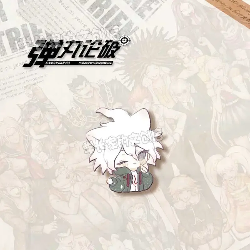 Komaeda Nagito 여성용 브로치 애니메이션 배지, Danganronpa 트리거 해피 하복 여성용 셔츠 핀, 귀여운 어린이 고품질 금속 브로치