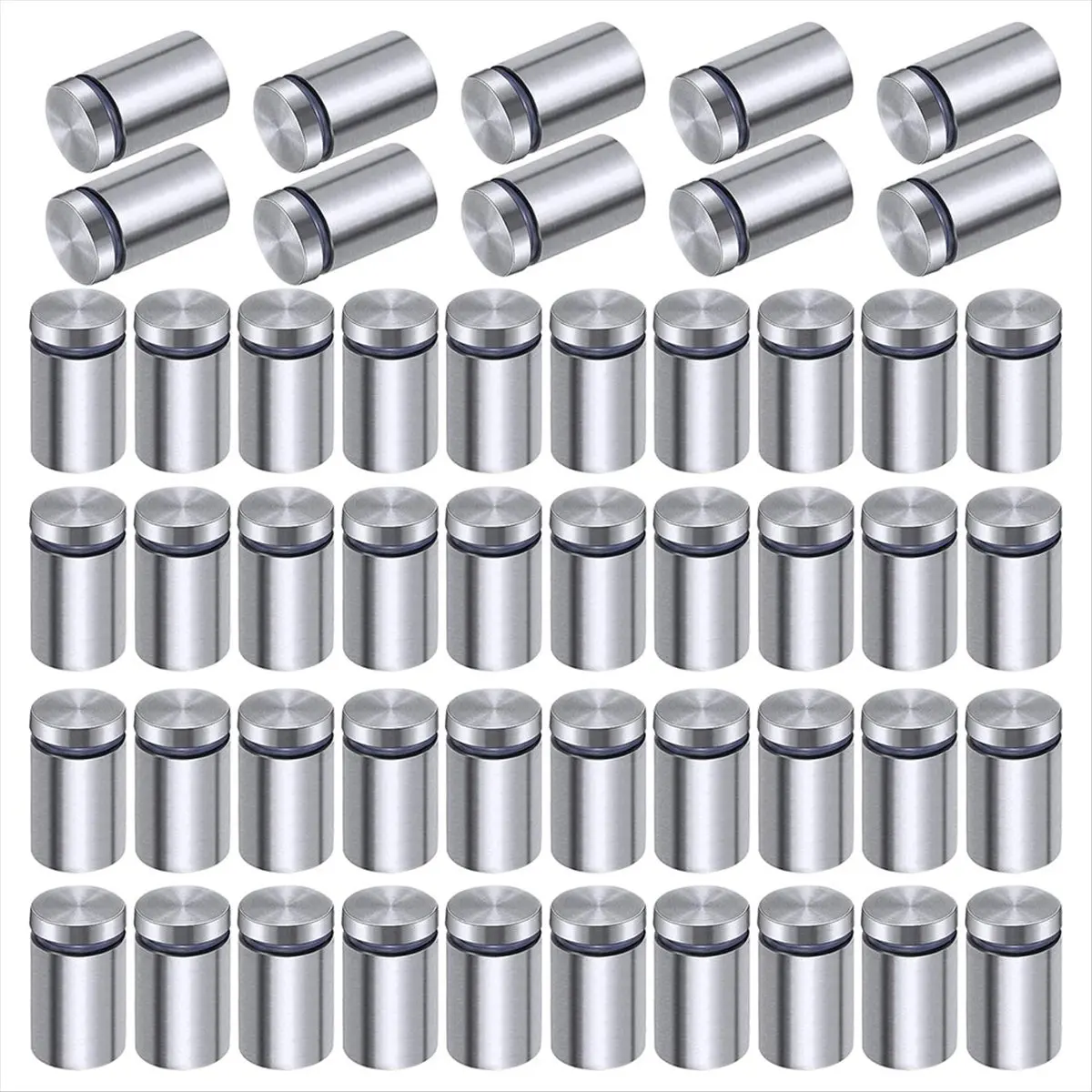 AT16 50 Pack Sign Standoff Screws, Stainless Steel Standoff Screws Kit, Mounting Glass Hardware (1/2x 3/4 Inch)
