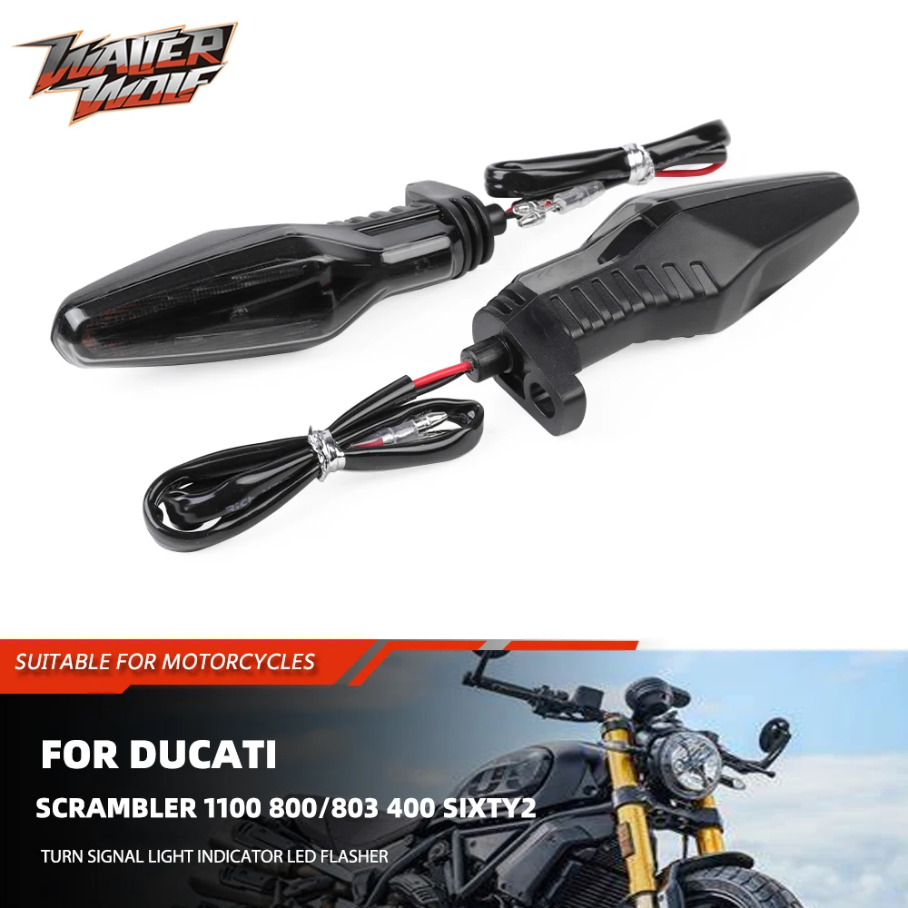 

LED Turn Signal Light Indicator Flasher For DUCATI Scrambler 1100 Special Sport Dark Pro 800/803 Icon 400 Sixty2 Blinker Lamp
