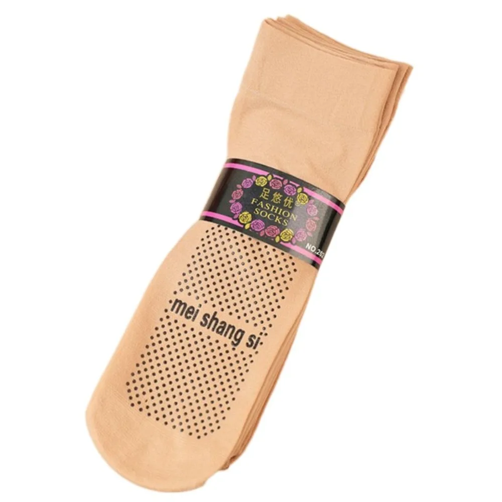 

10Pairs Transparent Crystal Silk Socks Ultra-thin Mid-calf Women Invisible Socks Non-slip Nylon Silk Sheer Tube Socks Spring