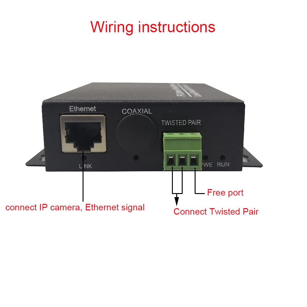 Ethernet over 2 wire converter ip camera over twisted pair converter extender 2 wire CCTV Ethernet adapter For security systems