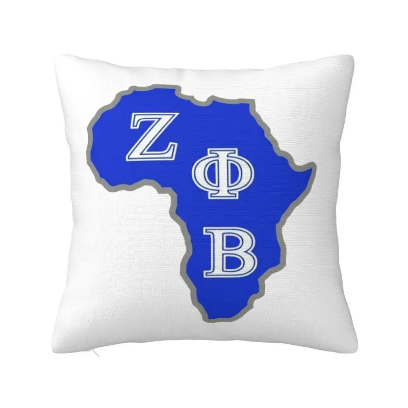 Custom Soft Zeta Phi Beta Sorority Map Throw Pillow Case Home Decor Square Cushion Cover Pillowcover for Sofa