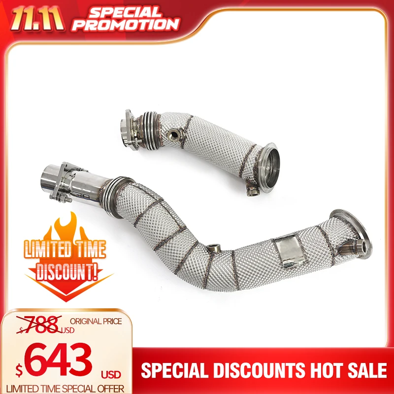 HMD 11.11 Special 3.0T Stainless Steel withcat For BMW F87 M2C/M2 Downpipe  Exhaust Pipes Auto Parts System