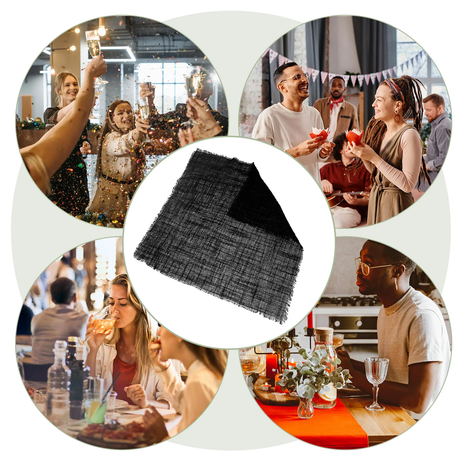 

6Pcs Cotton Linen Dinner Napkins Set Rustic Cloth Napkins for Family Gathering Table Use Fabric Napkins, Place Mat