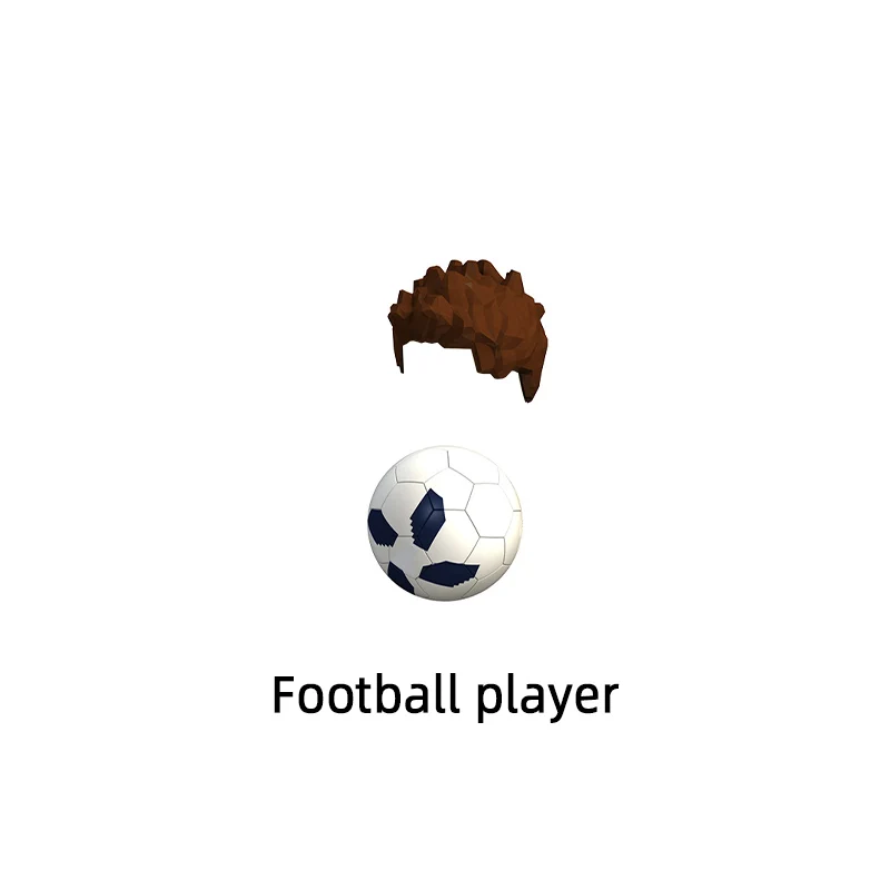 子供のための有名なサッカー選手のブロック,レンガのおもちゃ,番号7,10,9,21,kt1003,ギフト