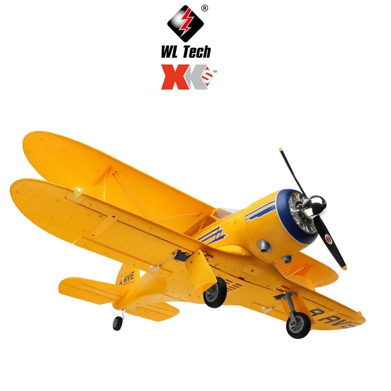 The XKA300-Beech D17S Biplane 3D/6G System Is Like a Real Fixed Wing Remote Control Aircraft Model As a Toy For Children