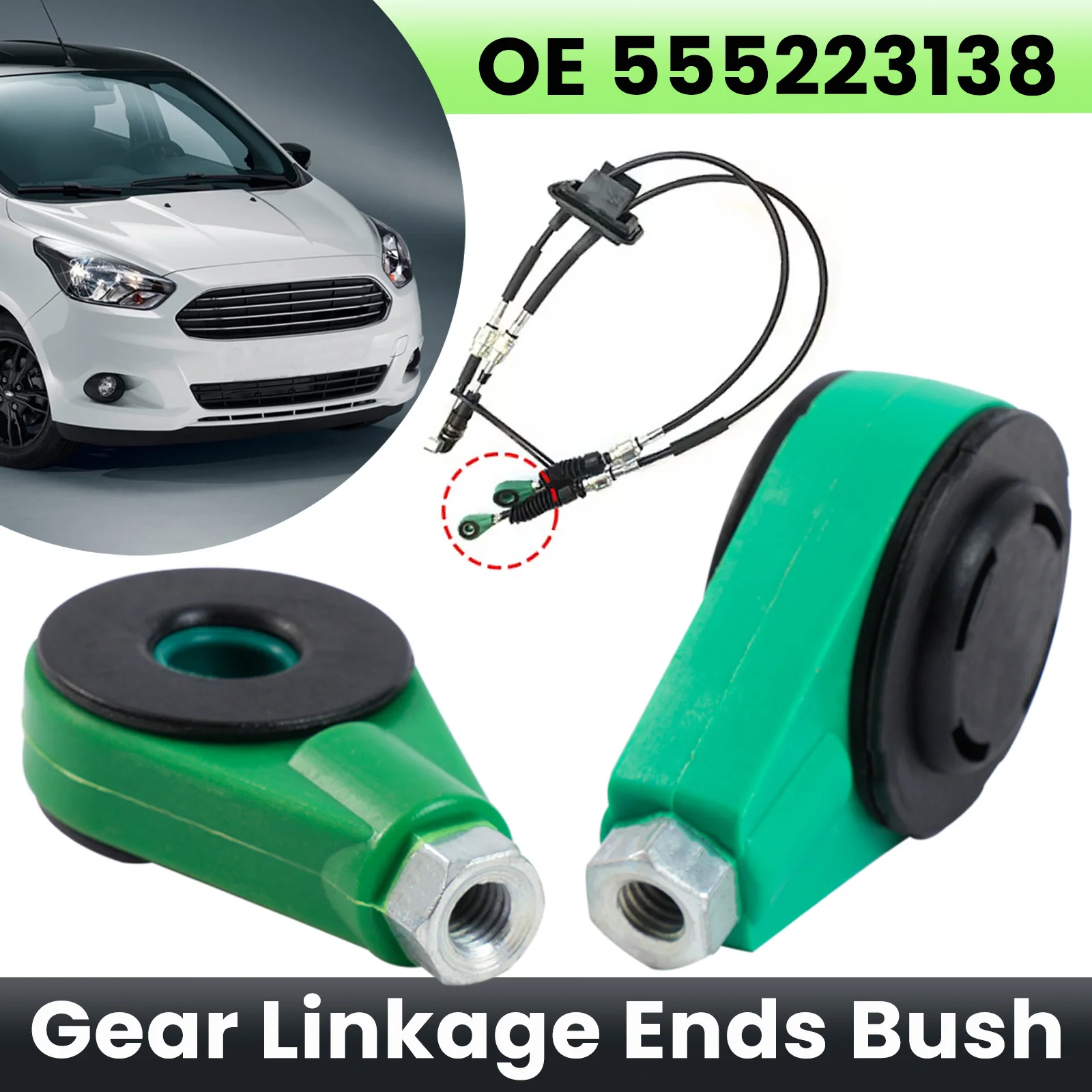 Car Gear Shift Stock Repair Pair Linkage Cable Tops Connection Ends Replacement for Ford KA Fiat 500 2007-2023 55251254 55245287