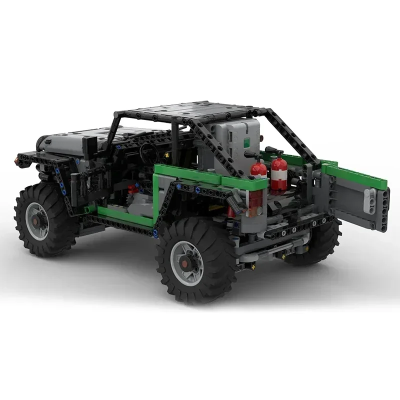 Moc ビルディングブロックモジュラージープ Trailcat 4x4 車モデルテクノロジーレンガ DIY アセンブリオフロード車両おもちゃホリデーギフト