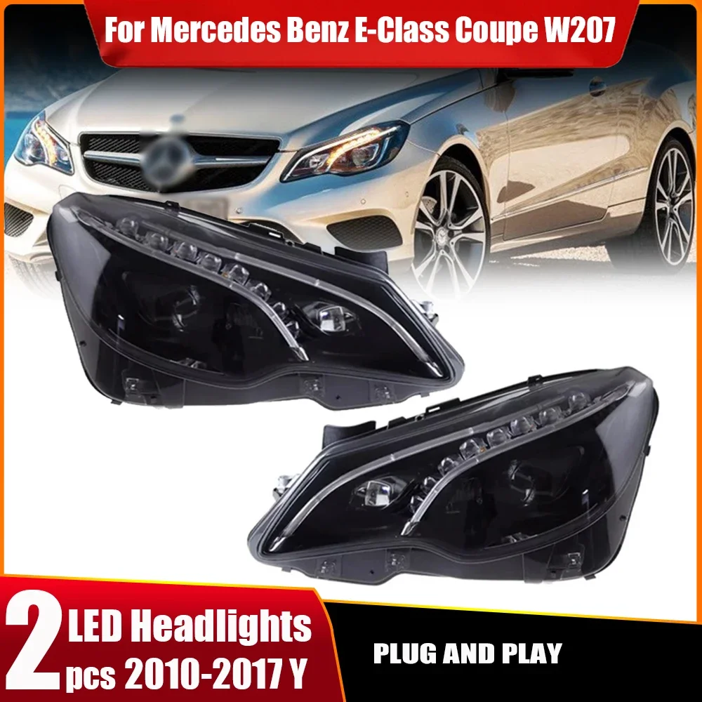 Car Lights For Mercedes Benz E-Class Coupe W207 Headlight 2010-17 LED Projector Head Lights  Taillamp Taillights Car Accessories