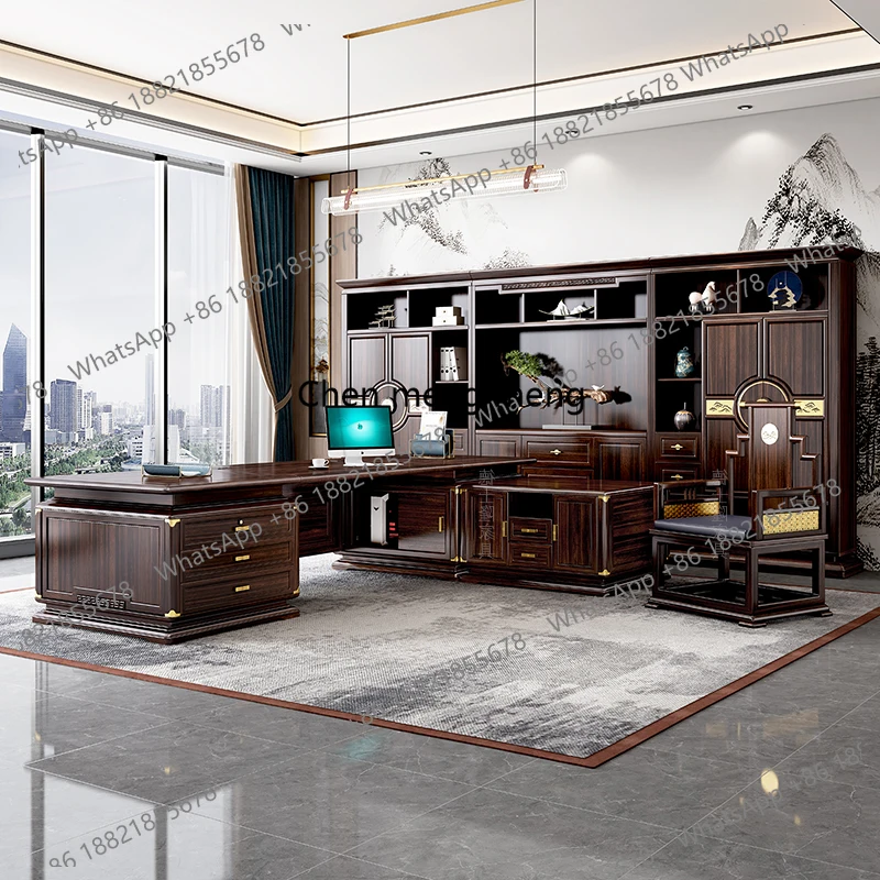Wooden Beauty Office Desk Room Decor Professional Vintage Simple Office Desk Trendy Escritorio Oficina Postmodern Furniture