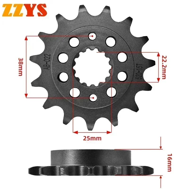 

520 15T 15 Tooth Front Sprocket Gear Staring Wheel Cam For Ducati 800 Scrambler Icon dark 2020-2022 21 800 Scrambler Nightshift