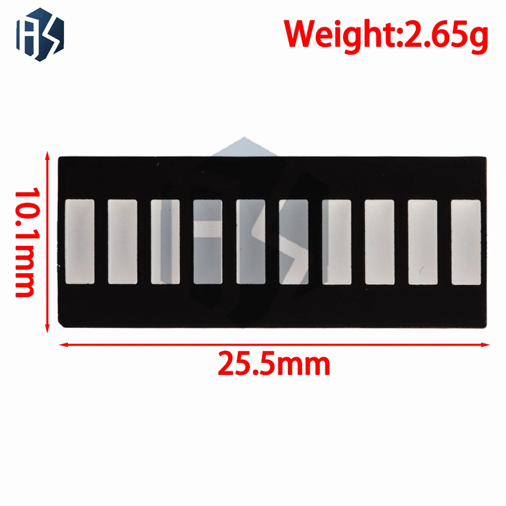 LED Battery Level Indicator | Super Bright 5-20 Segments, Red/White/Blue Multicolor Bar Module