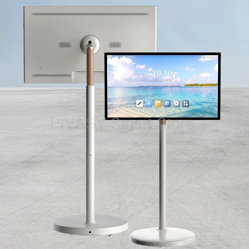 27 32 بوصة تلفزيون ذكي 10 نقاط شاشة تعمل باللمس حامل الهاتف المحمول Android12 للياقة البدنية المنزل حفلة مكتب صب لاسلكي للتدوير