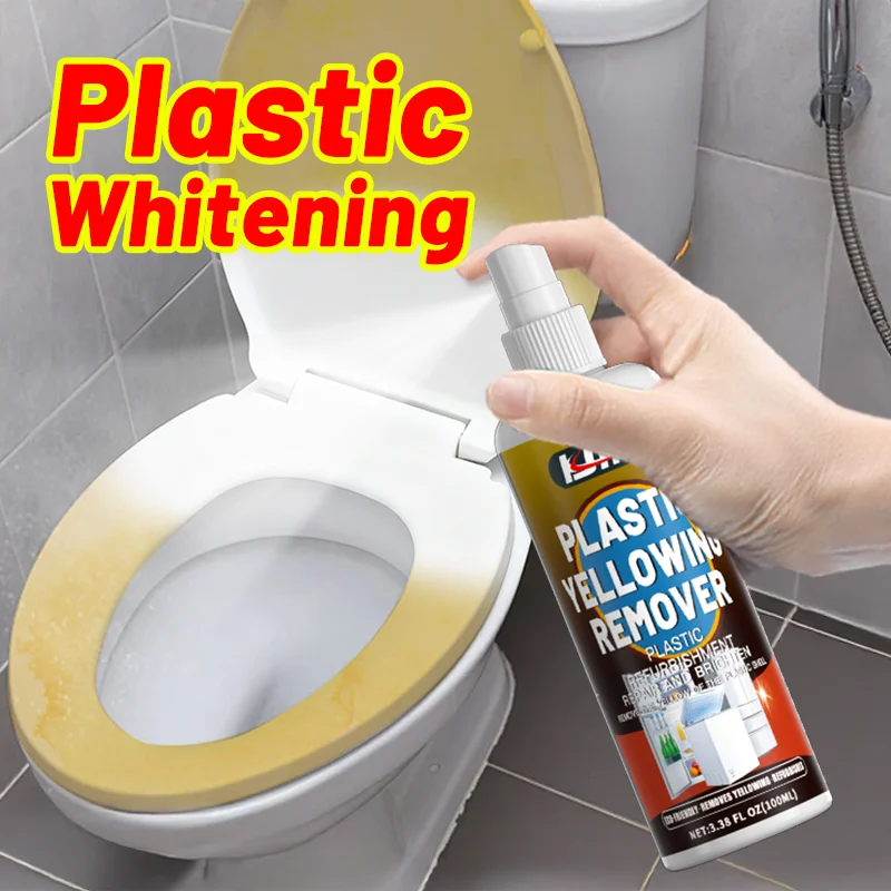 

100ML Plastic Whitening Spray - Remove Yellowing, Restore Original Whiteness, Ideal for Toilet Seats and Bathroom Plastics