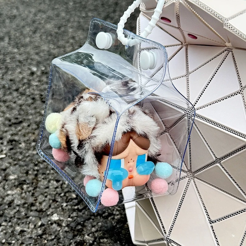 Transparent Protective Cover for Crybaby Leopard Cat Vinyl Crying Baby Bag Dust Storage Pvc Walking Bag