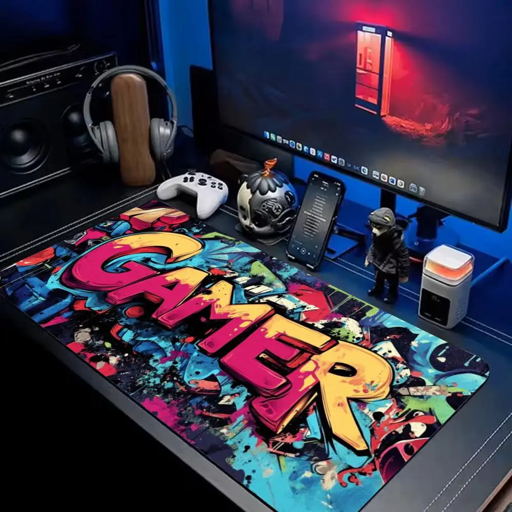 Gamepad Pattern Mouse Pad Extra Large XXL Extended Gaming Desk Mat Customizable natural non-slip rubber