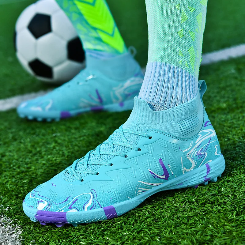 Neue Herren-Fußballschuhe für Rasen, Ultraleichte Sport-Indoor-FG-Turf-Futsal-Erwachsenen-Fußballstiefel, Rutschfeste Komfortable Stollenschuhe – Detail 33