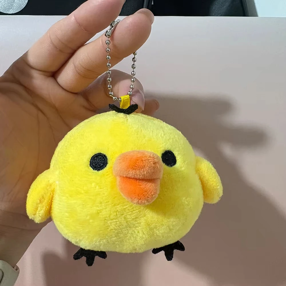 Cute Kiiroitori Yellow Chick Plush Keychain Rilakkuma Mini Stuffed Chicken Doll Backpack Pendant Keyring Cosplay Decor Fans Gift view 3
