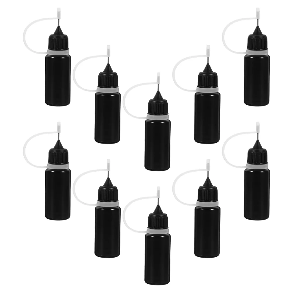 10 Pcs Needle Tip Bottle Glue Bottles with Fine Squeeze Applicator for Liquids Precision