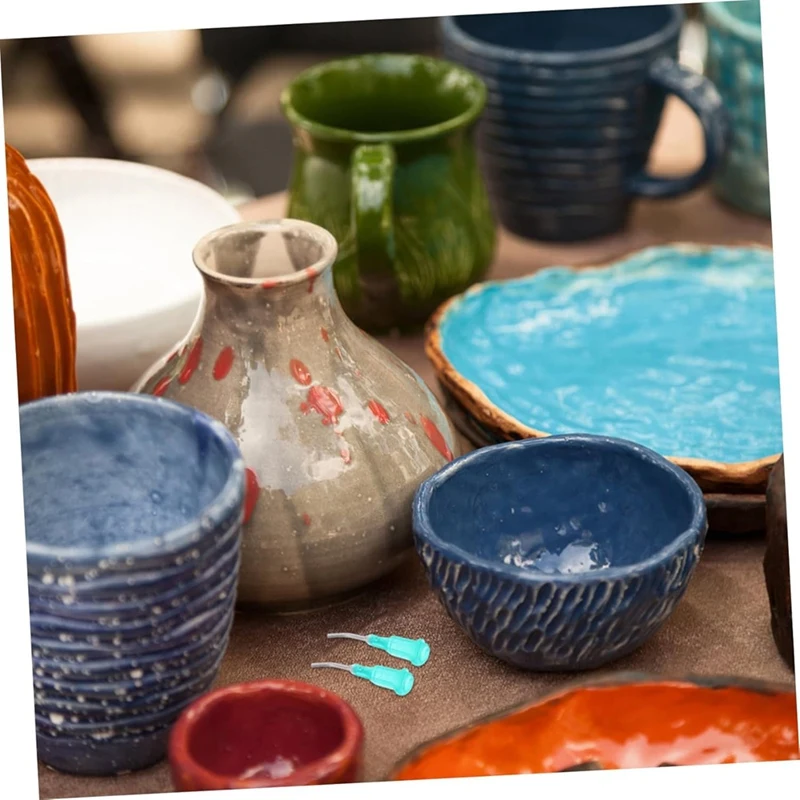 50 قطعة إبرة توزيع طرف منحني-أدوات توزيع لطلاء السيراميك وإبر الفخار لمشاريع الطين ذاتية الصنع-A27R #5