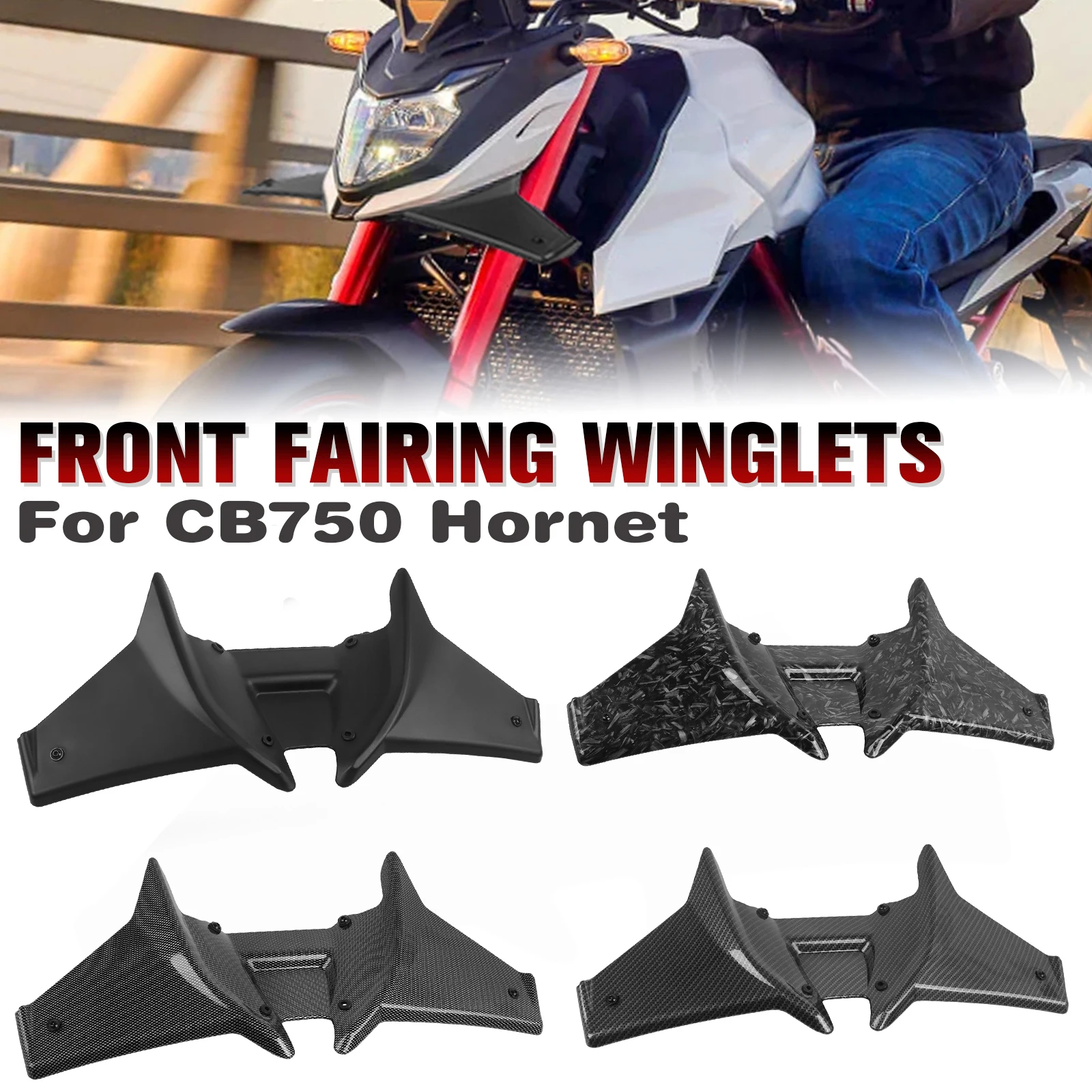 

For Honda CB750 HORNET CB 750 Downforce Naked Frontal Spoilers Winglet Aerodynamic Wing Deflector Beak Nose Cone Front Spoiler