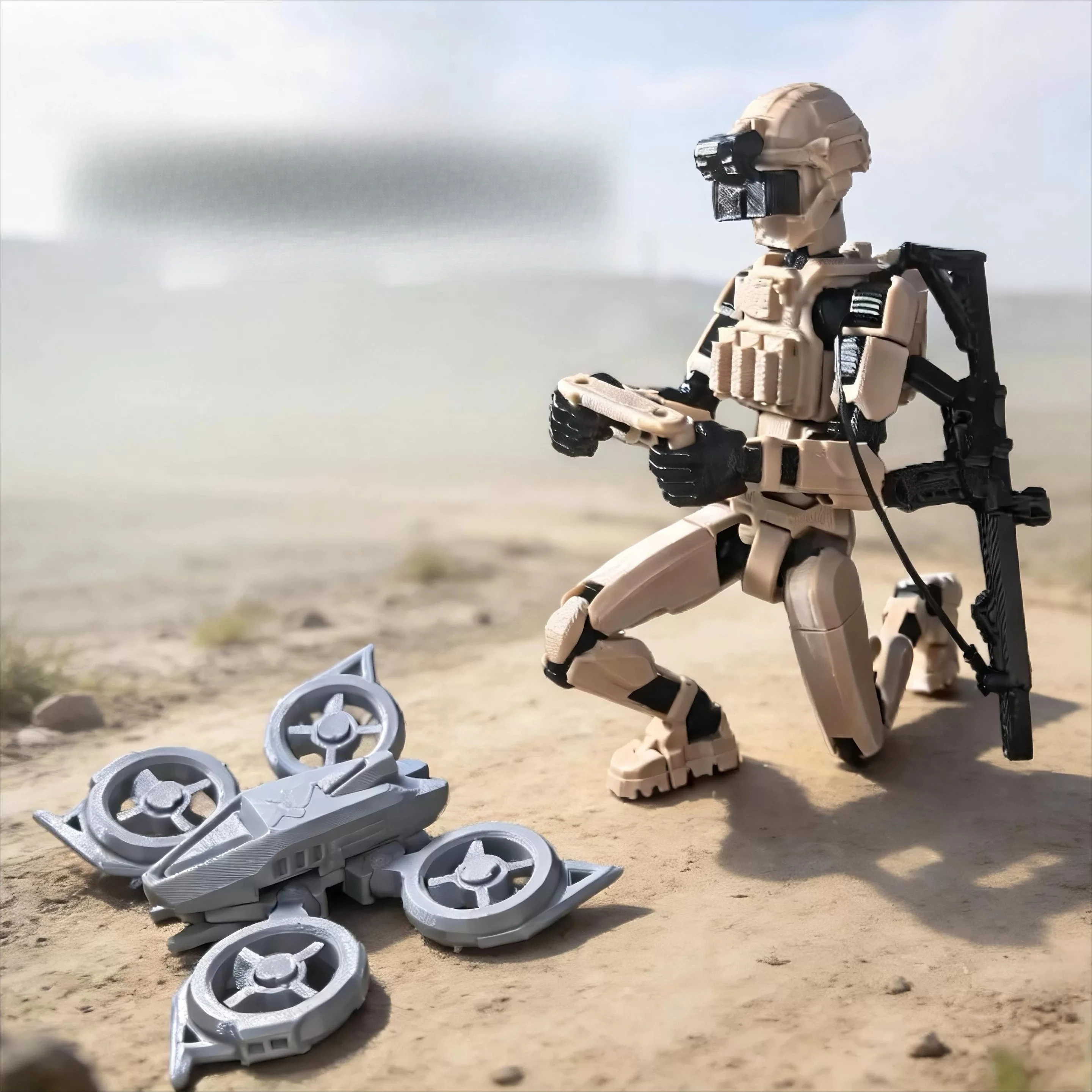 3D Printed Articulated Action Figure Full Body Jungle Desert Soldier Delta Force Special Ops Toy Collectible Gift