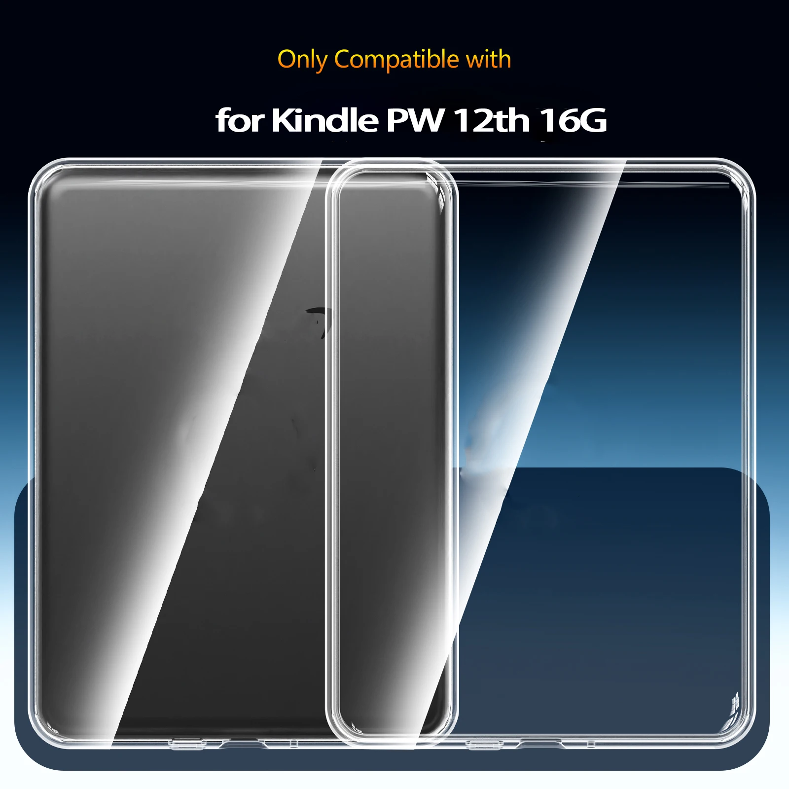 

Для Kindle Paper White 2024 Защитный чехол 12-го поколения, прозрачный, 4 угла, защита от падения, защита от царапин, пылезащитный