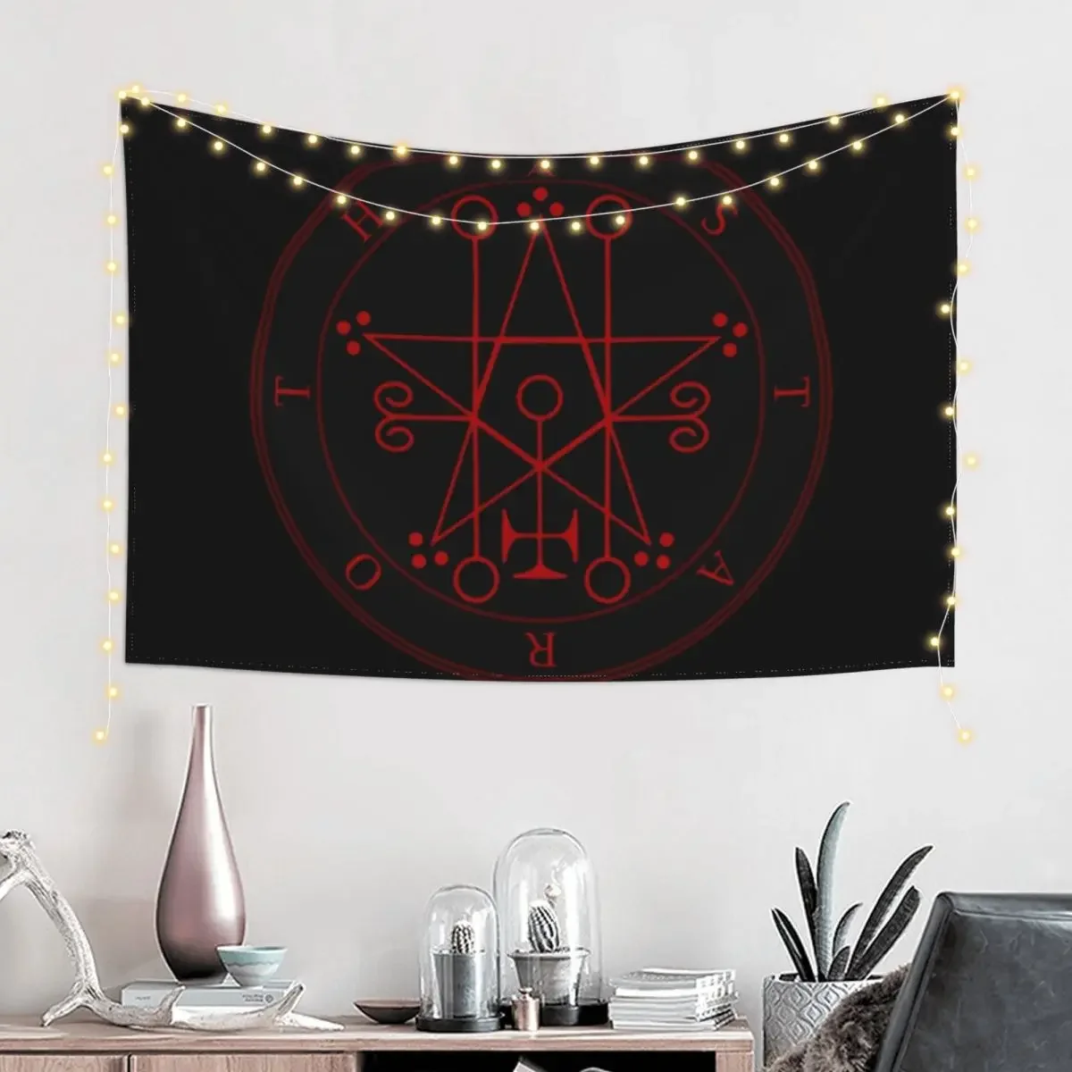 Sigil of Astaroth Tapestry Aesthetics For Room Room Decoration Korean Style Living Room Decoration Tapestry