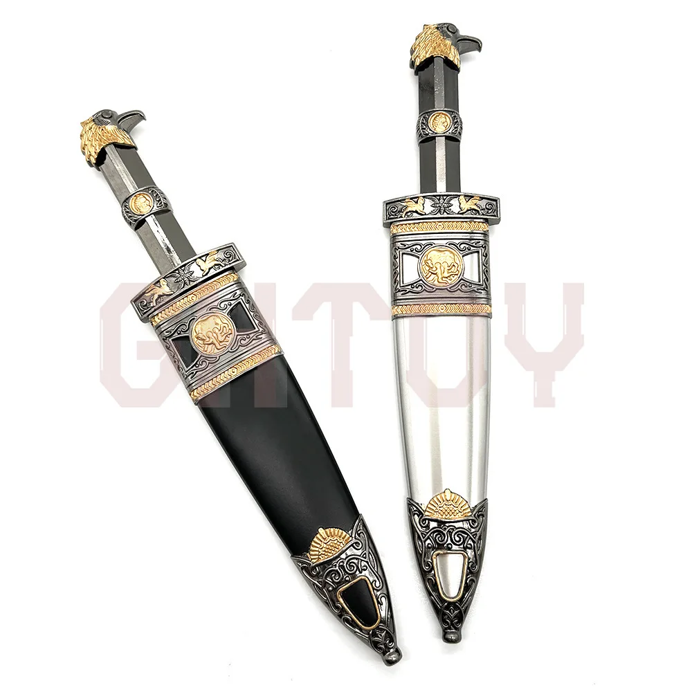 

34cm European Western Swords Uncut Blade Weapons Model High Quality Desktop Display Ornaments Collection Birthday Gift for Boys