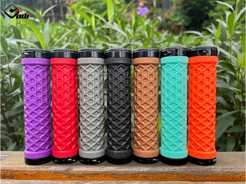 Mountain Bike Grips In Silicone Con Doppio Bloccaggio – Antiscivolo, Ammortizzanti, Per Manubrio 22mm, 6 Stili