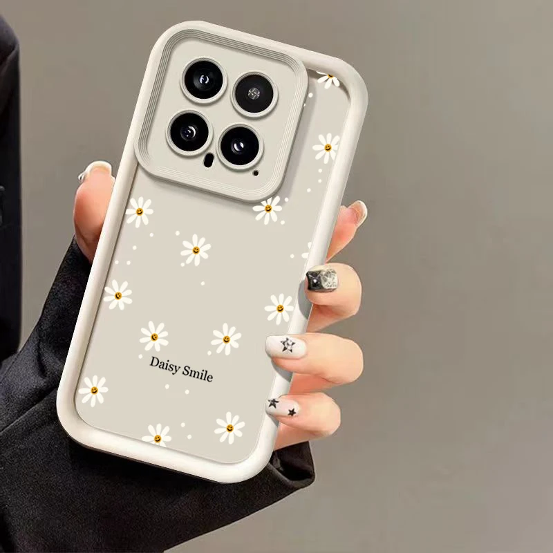 Daisy Smile Soft Silicone Case For Xiaomi Mi 13 12 11 Lite 5G 14 13T 12T 12X Poco M6 X6 X5 X3 F5 F6 Pro Shockproof Bumper Cover