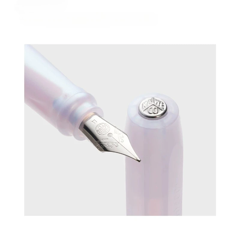 Pluma estilográfica Kaweco Perkeo Series, cuerpo de ABS de color perla iridiscente, bolígrafo ergonómico para escribir, compatible con cartuchos de tinta internacionales